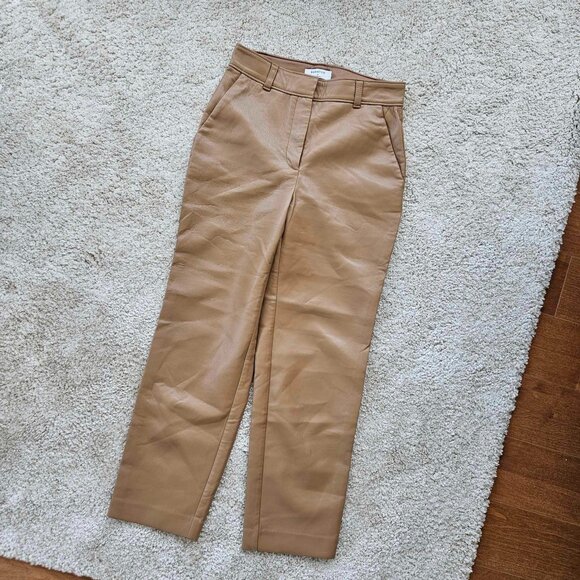 Babaton Command Pant | Camel | Size 0 | Vegan Leather - Picture 3 of 4